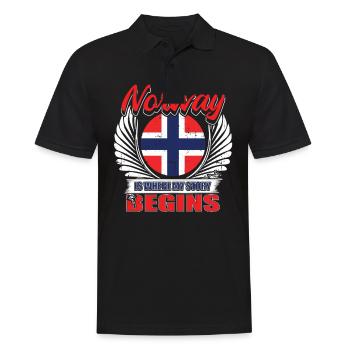 Norway - Men's Polo Shirt - black - Front - Kai (181cm)