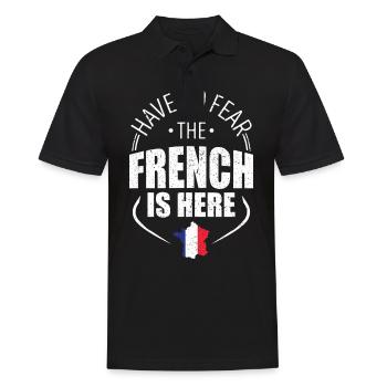 Do not be afraid the Frenchman is here - Men's Polo Shirt - black - Front - Kai (181cm)
