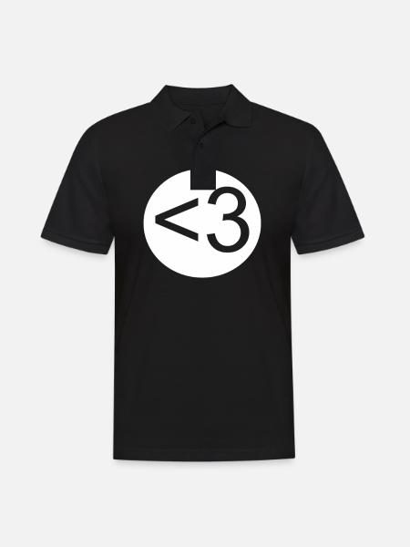 Heart sign - Men's Polo Shirt - black