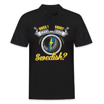 Sweden - Men's Polo Shirt - black - Front - Kai (181cm)