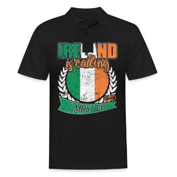 Drapeau national de Dublin Irlande - Polo Homme - noir - Devant - Kai (181cm)