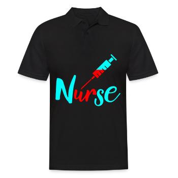 infirmière - Polo Homme - noir - Devant - Kai (181cm)
