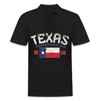 Jour de l'indépendance de l'État du Texas en détresse - Polo Homme - noir - Devant - Kai (181cm)