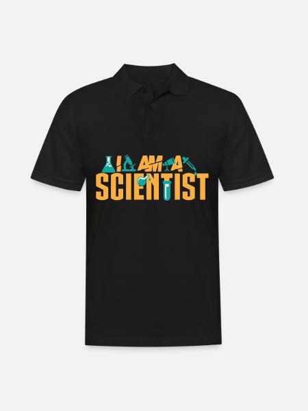 I am a scientist - Men's Polo Shirt - black