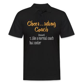 Cheerleader Coach Geschenk - Männer Poloshirt - Schwarz - Vorne - Kai (181cm)