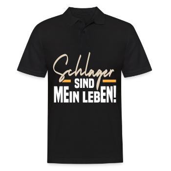 Schlager sind mein Leben - Männer Poloshirt - Schwarz - Vorne - Kai (181cm)