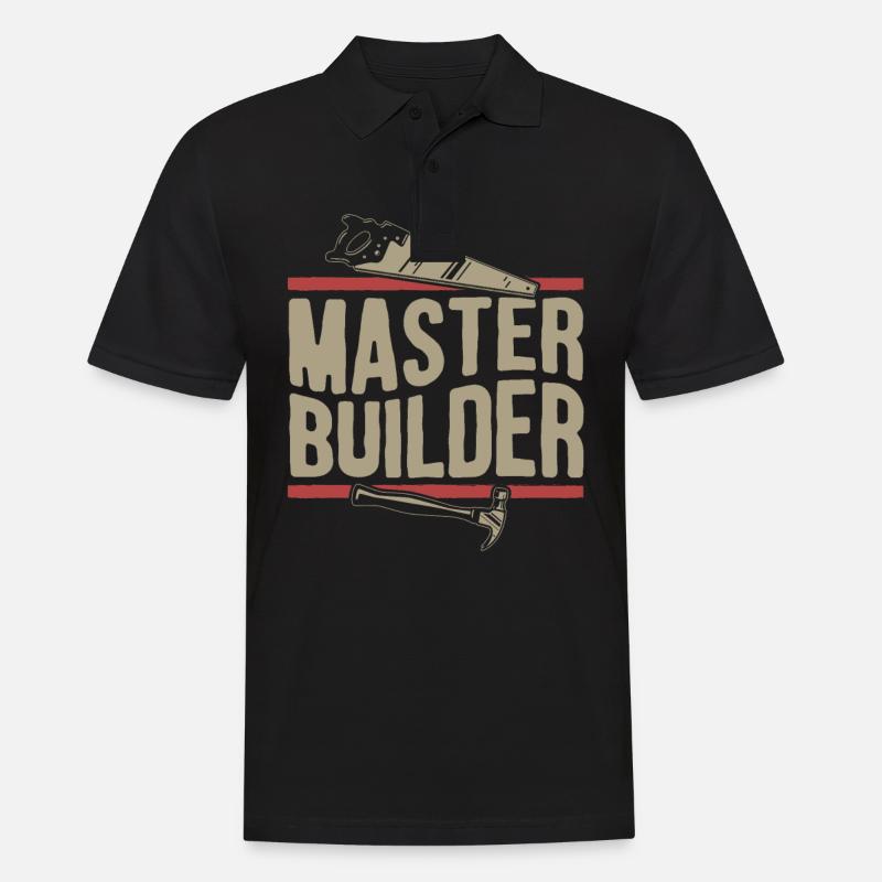 Baumeister - Männer Poloshirt - Schwarz
