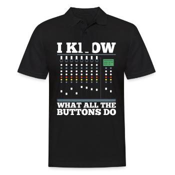 sound engineer - Men's Polo Shirt - black - Front - Kai (181cm)