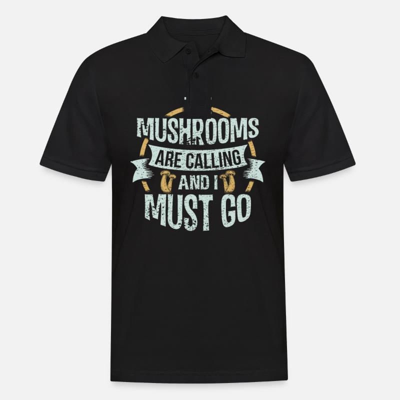 Cueillette de champignons - Polo Homme - noir