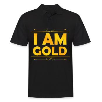 Golden I am Gold - Men's Polo Shirt - black - Front - Kai (181cm)