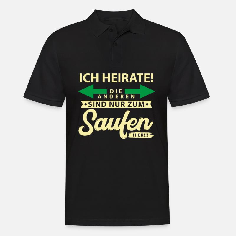 Junggesellenabschied ,Ich heirate, die anderen - Männer Poloshirt - Schwarz