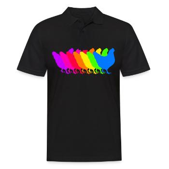 Troupe de poulet coloré - Polo Homme - noir - Devant - Kai (181cm)