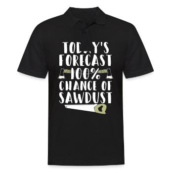 Funny carpenter joiner forestry shirt - Men's Polo Shirt - black - Front - Kai (181cm)