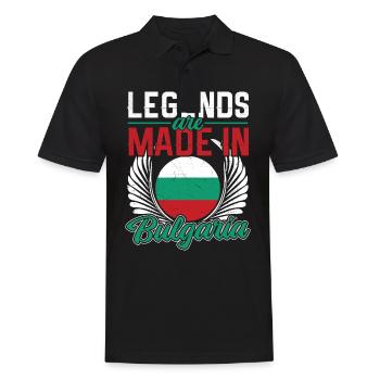 Bulgarien - Männer Poloshirt - Schwarz - Vorne - Kai (181cm)
