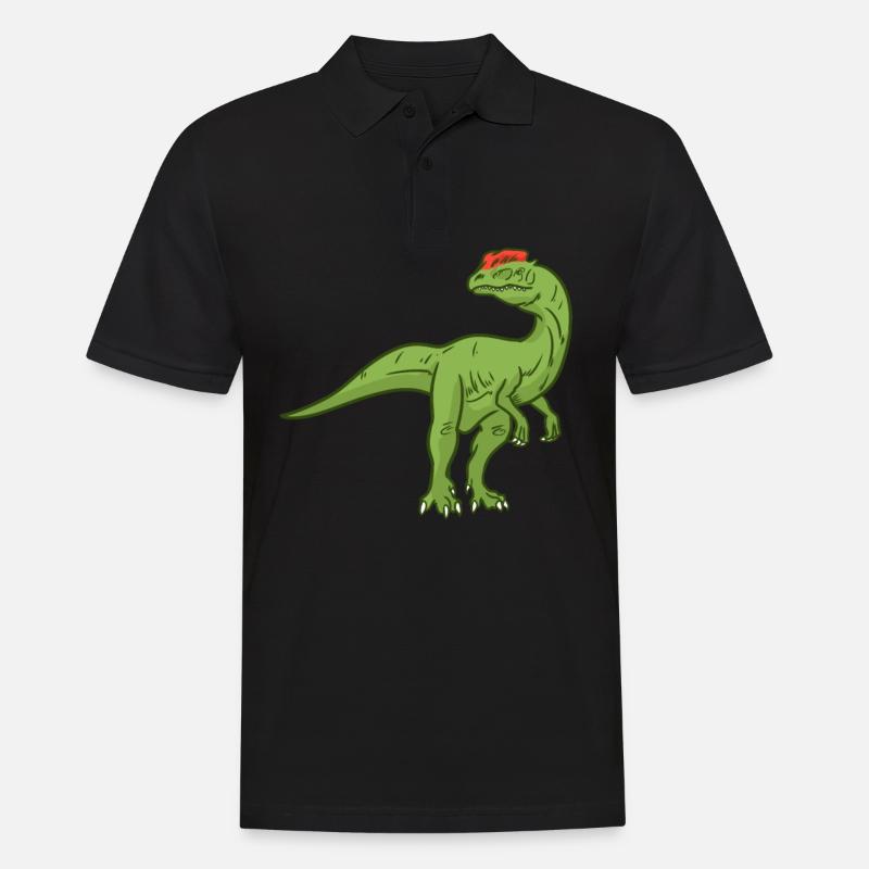 Dilophosaurus Dinosaurier Geschenk - Männer Poloshirt - Schwarz