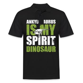 Ankylosaurus is my Spiritual Dinosaur - Men's Polo Shirt - black - Front - Kai (181cm)