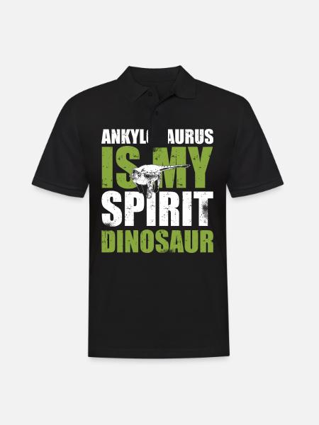 Ankylosaurus is my Spiritual Dinosaur - Men's Polo Shirt - black