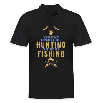 Chasse et pêche - Polo Homme - noir - Devant - Kai (181cm)