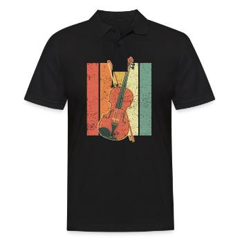 Violine - Männer Poloshirt - Schwarz - Vorne - Kai (181cm)