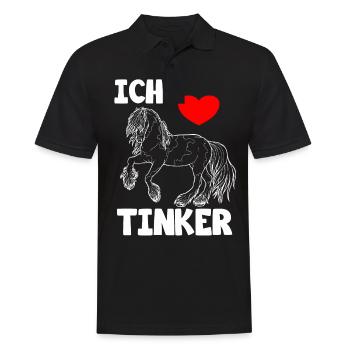 J’aime les chevaux de Tinker - Polo Homme - noir - Devant - Kai (181cm)