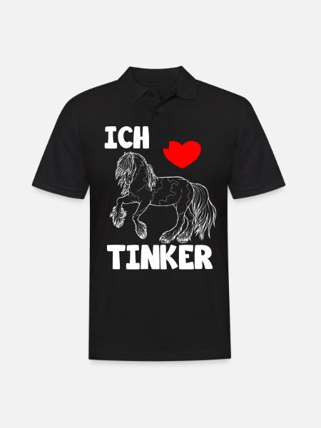 J’aime les chevaux de Tinker - Polo Homme - noir