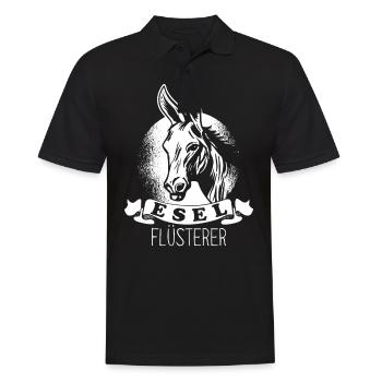 Esel Flüsterer Maultier Muli Donkey Geschenk - Männer Poloshirt - Schwarz - Vorne - Kai (181cm)