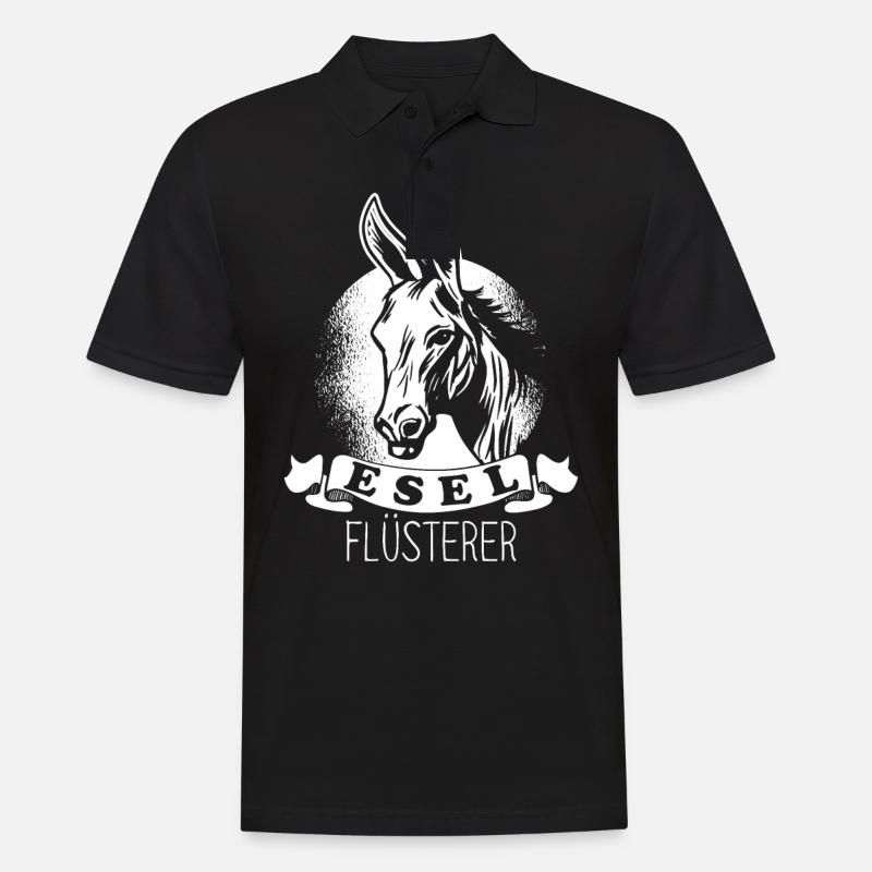 Esel Flüsterer Maultier Muli Donkey Geschenk - Männer Poloshirt - Schwarz