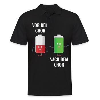 Vor dem Chor-Nach dem Chor - Männer Poloshirt - Schwarz - Vorne - Kai (181cm)