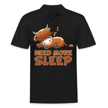 Pyjama bovin Highland Scottish Highland - Polo Homme - noir - Devant - Kai (181cm)