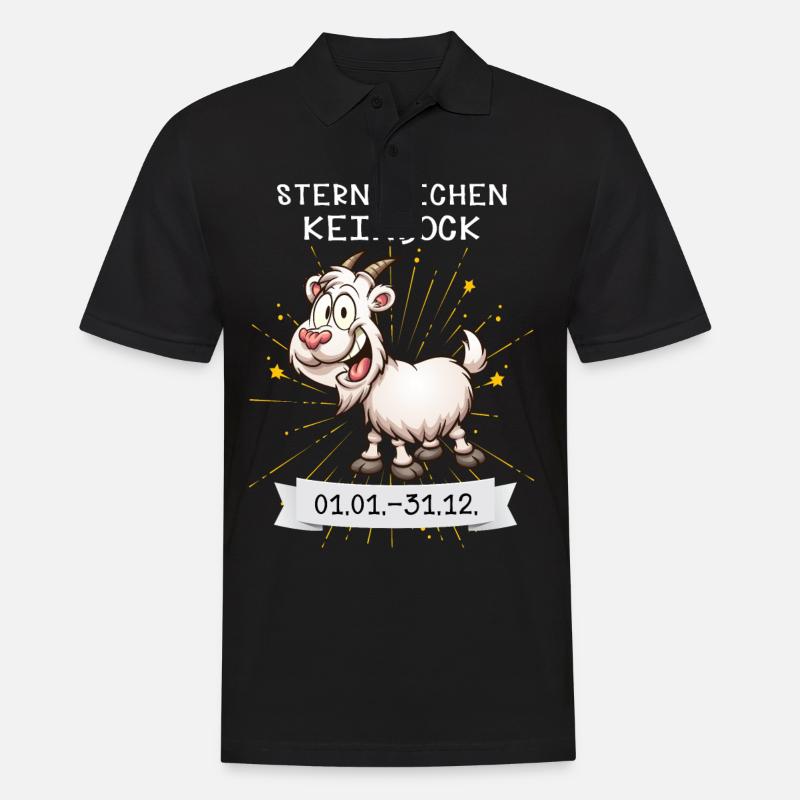 Sternzeichen Keinbock - Männer Poloshirt - Schwarz