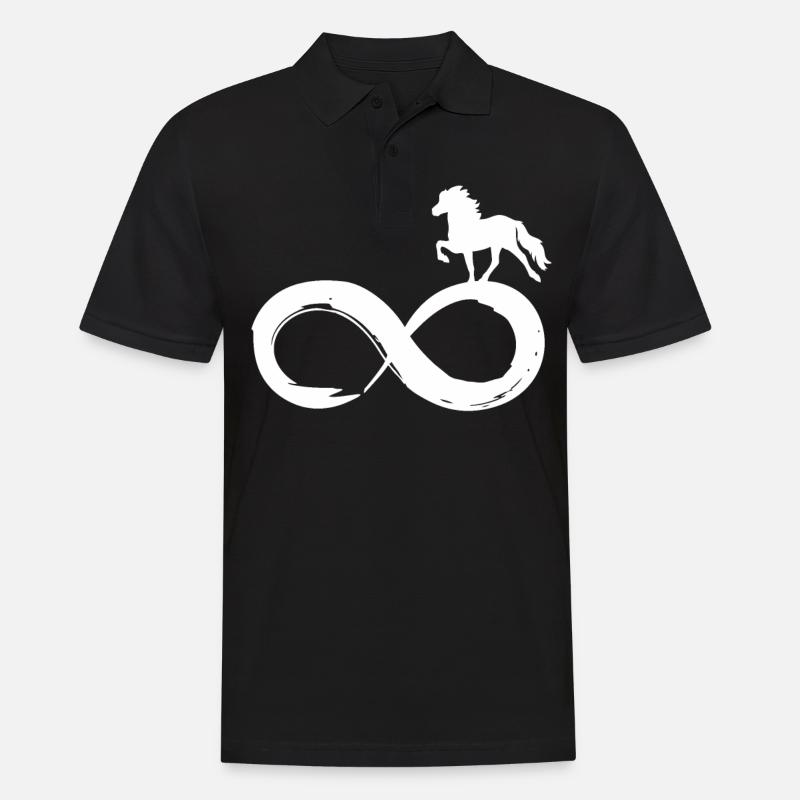 Islaender Forever Infinity - Männer Poloshirt - Schwarz