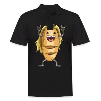 Baker I Rocker Bread Costume I Bakery I Bake - Men's Polo Shirt - black - Front - Kai (181cm)