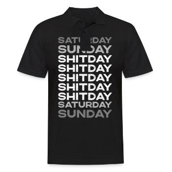 Weekend I Weekend Shitday - Men's Polo Shirt - black - Front - Kai (181cm)