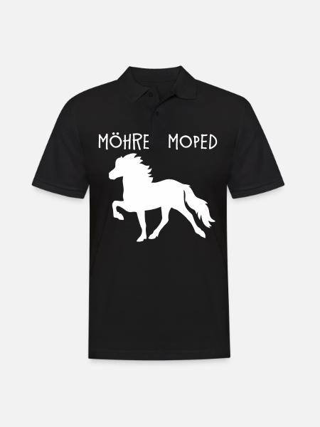 Moehren Moped Islandpferd - Männer Poloshirt - Schwarz