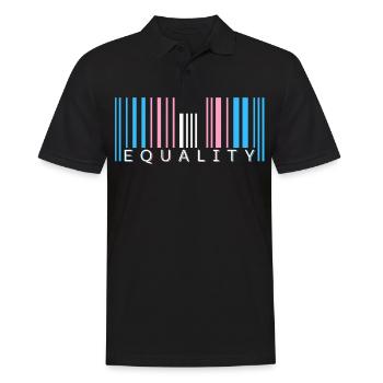 Cadeau de fierté transgenre avec code-barres transgenre - Polo Homme - noir - Devant - Kai (181cm)
