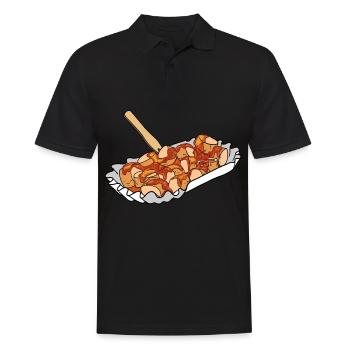 Currywurst Curry Wurst Bratwurst Berliner Ruhrpott - Männer Poloshirt - Schwarz - Vorne - Kai (181cm)