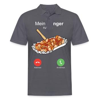 Currywurst Curry Wurst Bratwurst Berliner Ruhrpott - Männer Poloshirt - Anthrazit - Vorne - Nico (186cm)