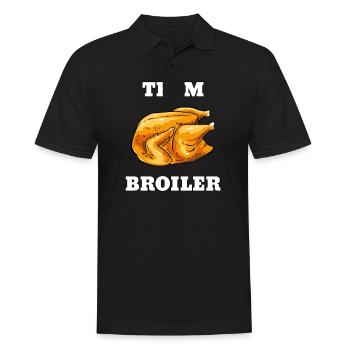 Broiler Team Brathhähnchen Grillhähnchen BBQ Hendl - Männer Poloshirt - Schwarz - Vorne - Kai (181cm)