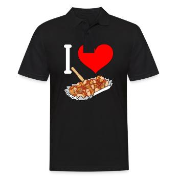 Currywurst Curry Wurst Bratwurst Berliner Ruhrpott - Männer Poloshirt - Schwarz - Vorne - Kai (181cm)