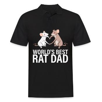 Rat Love Design für einen Nagetierfreund - Männer Poloshirt - Schwarz - Vorne - Kai (181cm)