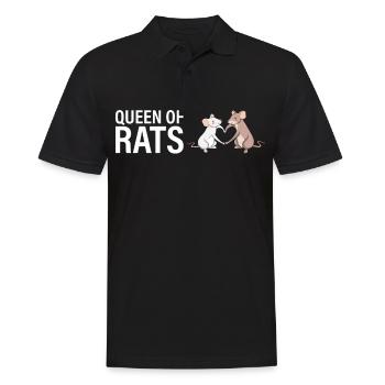 Queen of Rats - Männer Poloshirt - Schwarz - Vorne - Kai (181cm)