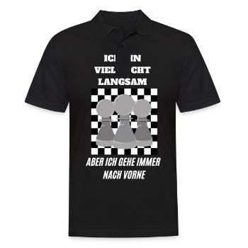 Schach Bauern Schachspiel Schachbrett Schachfigur - Männer Poloshirt - Schwarz - Vorne - Kai (181cm)