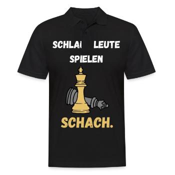 Schach Spruch Geschenk Schachmatt Queens Gambit - Männer Poloshirt - Schwarz - Vorne - Kai (181cm)