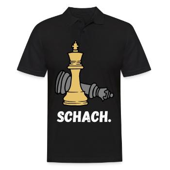 Schach Spruch Geschenk Schachmatt Queens Gambit - Männer Poloshirt - Schwarz - Vorne - Kai (181cm)