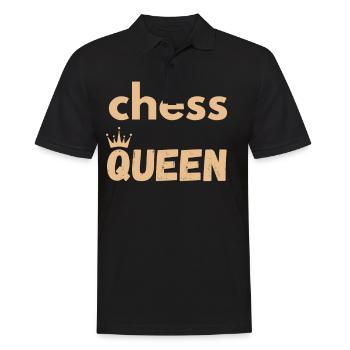 Schach Spruch Geschenk Schachmatt Queens Gambit - Männer Poloshirt - Schwarz - Vorne - Kai (181cm)