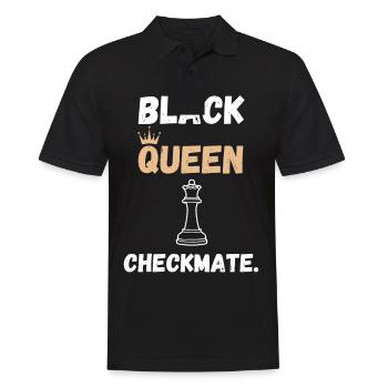 Schach Spruch Geschenk Schachmatt Queens Gambit - Männer Poloshirt - Schwarz - Vorne - Kai (181cm)