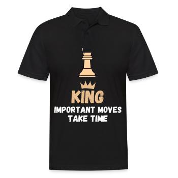 Chess Saying Gift Checkmate Queens Gambit - Men's Polo Shirt - black - Front - Kai (181cm)