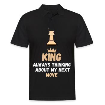 Schach Spruch Geschenk Schachmatt Queens Gambit - Männer Poloshirt - Schwarz - Vorne - Kai (181cm)