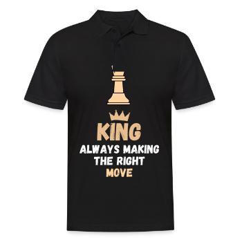 Chess Saying Gift Checkmate Queens Gambit - Men's Polo Shirt - black - Front - Kai (181cm)