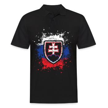 Slowenien EU - Männer Poloshirt - Schwarz - Vorne - Kai (181cm)